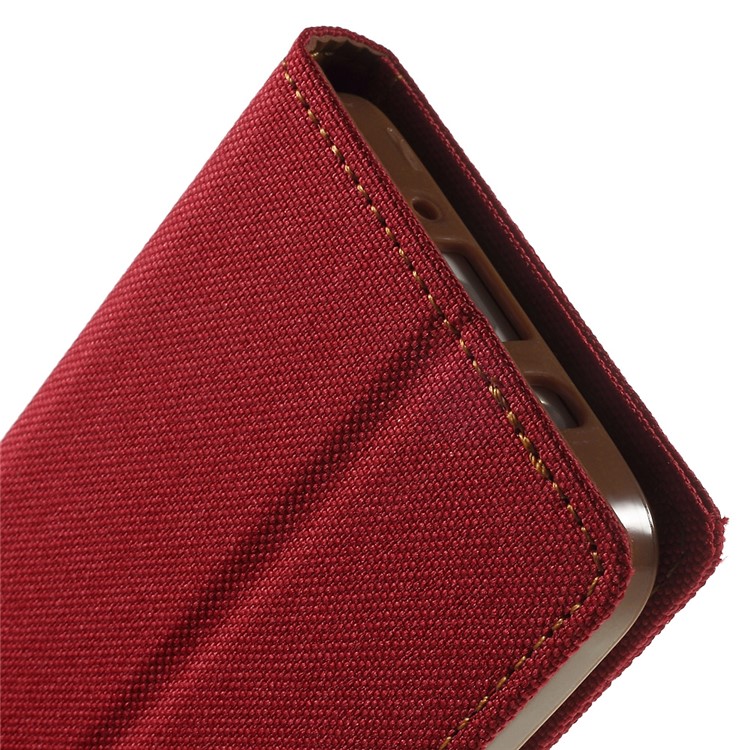 MERCURY GOOSPERY Canvas Leather Cover for Samsung Galaxy A3 SM-A300F - Red-10