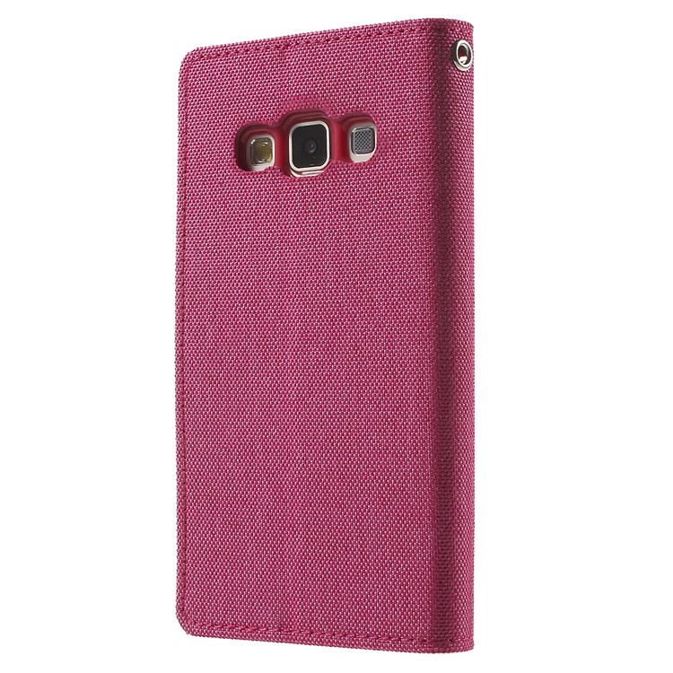 MERCURY GOOSPERY Canvas Leather Stand Cover for Samsung Galaxy A3 SM-A300F - Rose-2
