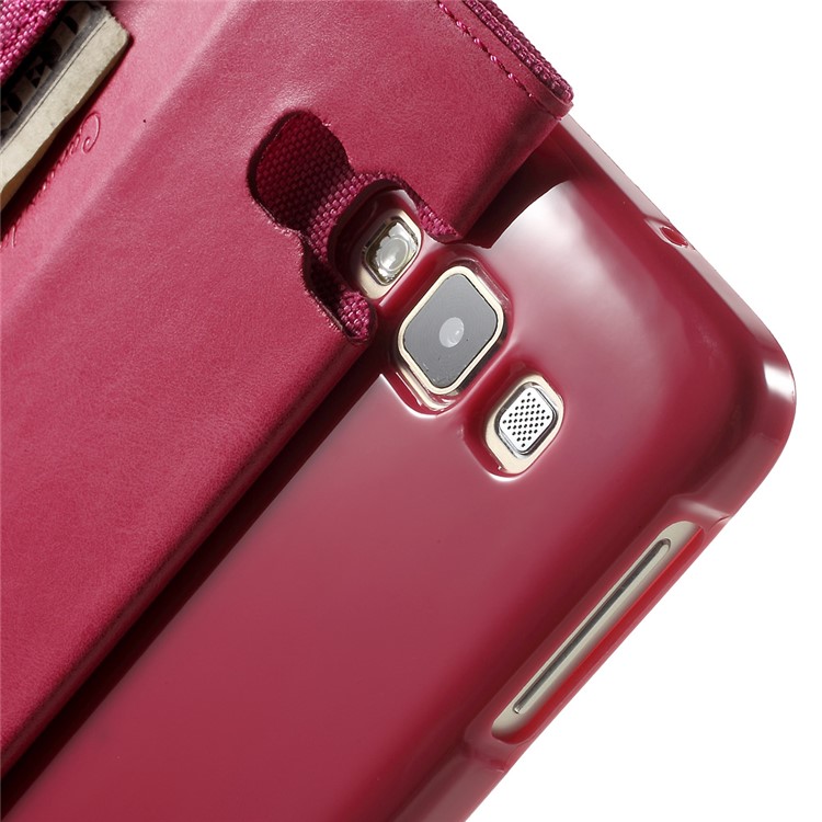 MERCURY GOOSPERY Canvas Leather Stand Cover for Samsung Galaxy A3 SM-A300F - Rose-7
