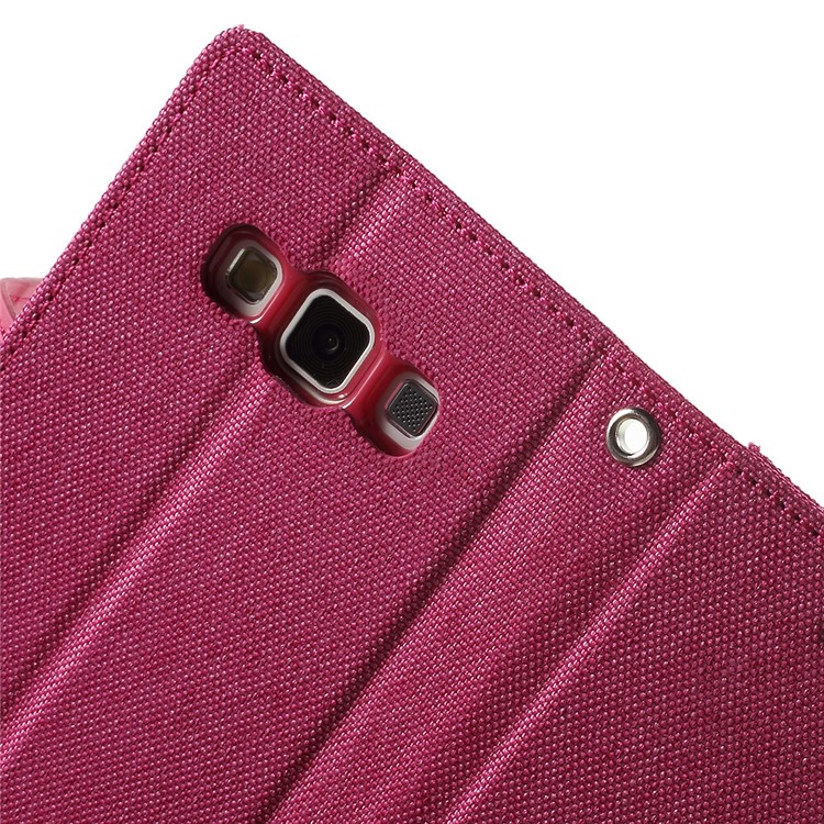 MERCURY GOOSPERY Canvas Leather Stand Cover for Samsung Galaxy A3 SM-A300F - Rose-8