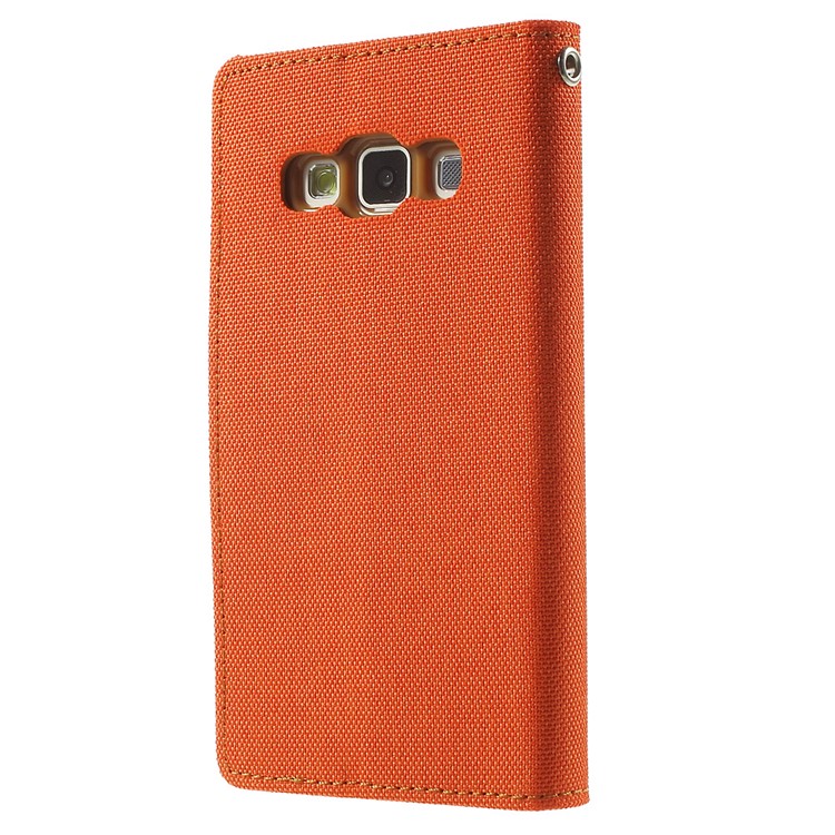 MERCURY GOOSPERY Canvas Leather Case Cover for Samsung Galaxy A3 SM-A300F - Orange-2