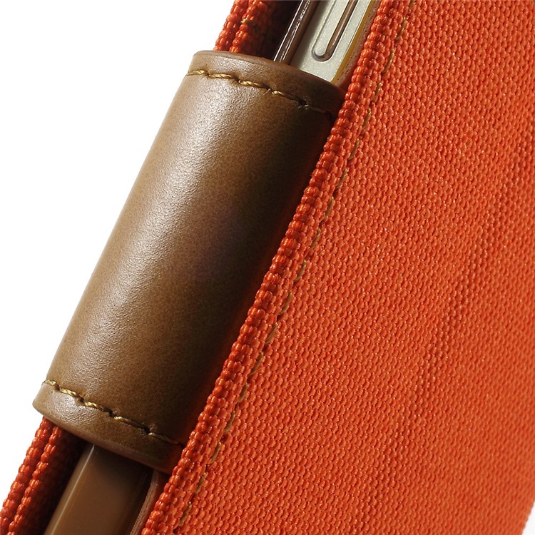 MERCURY GOOSPERY Canvas Leather Case Cover for Samsung Galaxy A3 SM-A300F - Orange-7