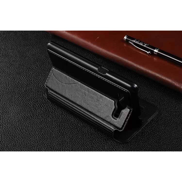 Lines Grain View Window Leather Cover for Samsung Galaxy Grand Prime SM-G530H - Black-3