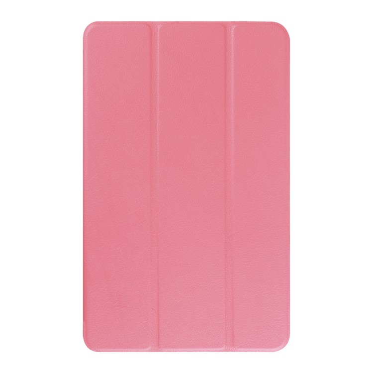 Litchi Skin Tri-fold Leather Stand Case for Samsung Galaxy Tab E 9.6 T560 - Pink-1