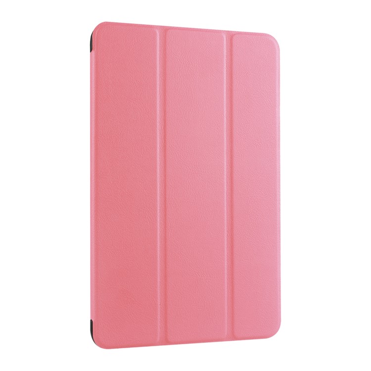 Litchi Skin Tri-fold Leather Stand Case for Samsung Galaxy Tab E 9.6 T560 - Pink-3