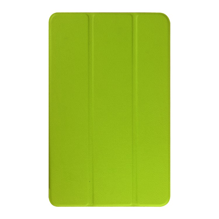 Litchi Skin Tri-fold Stand Leather Cover for Samsung Galaxy Tab E 9.6 T560 - Green-1