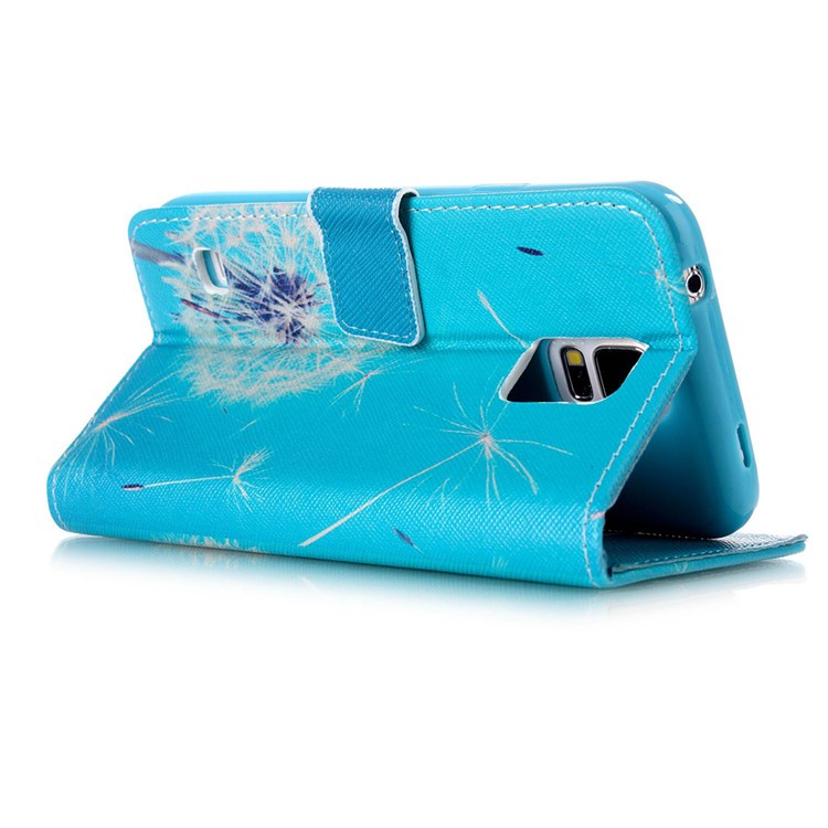 Wallet Leather Case for Samsung Galaxy S5 G900 / S5 Neo - Flying Dandelion-3
