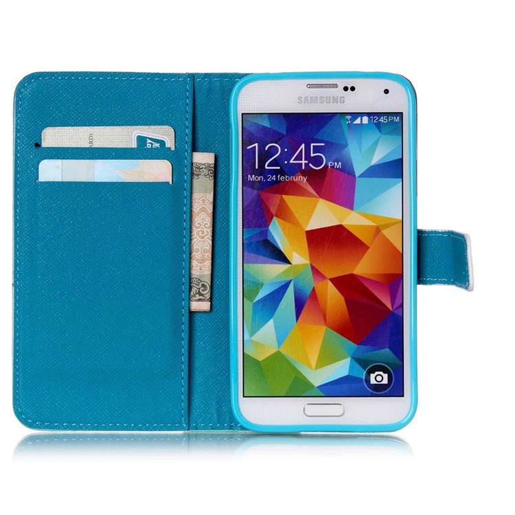 Wallet Leather Case for Samsung Galaxy S5 G900 / S5 Neo - Flying Dandelion-7