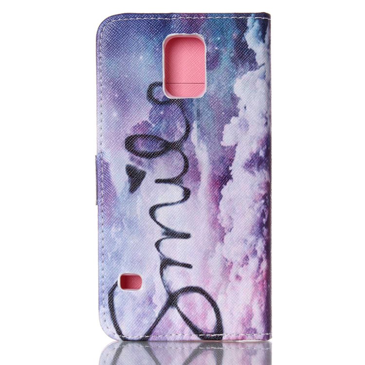 Card Holder Leather Shell for Samsung Galaxy S5 G900 / S5 Neo - Sky-2
