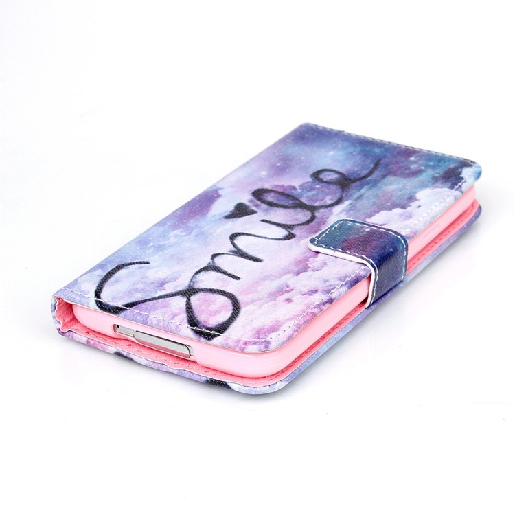 Card Holder Leather Shell for Samsung Galaxy S5 G900 / S5 Neo - Sky-4