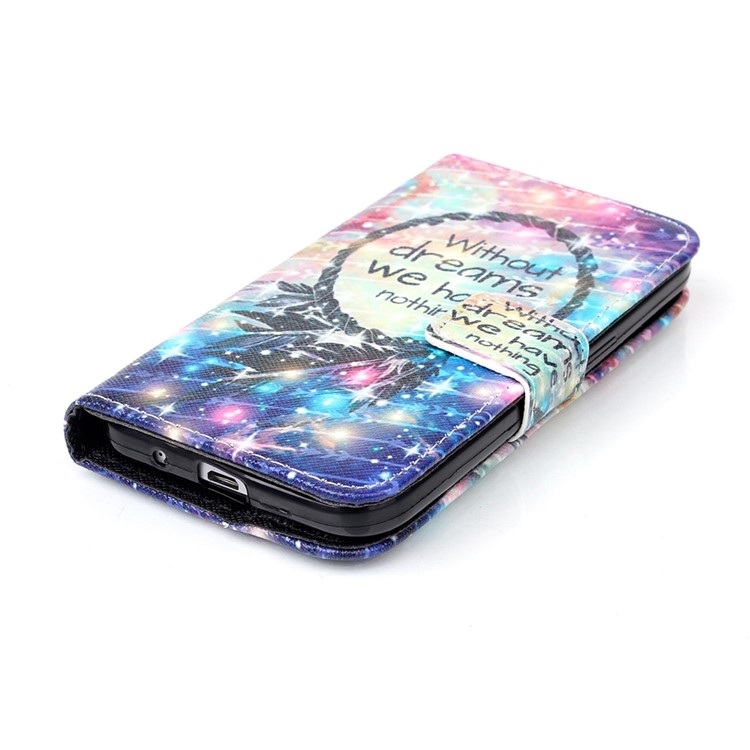 Leather Card Holder Case for Samsung Galaxy Core Prime SM-G360 - Dream Catcher and Quote-4