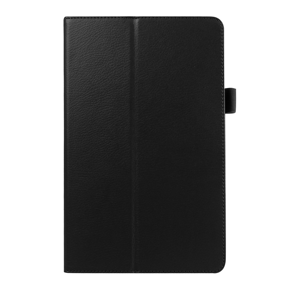 Litchi Skin Leder Stand Hülle Für Samsung Galaxy Tab E 9.6 T560 - Schwarz