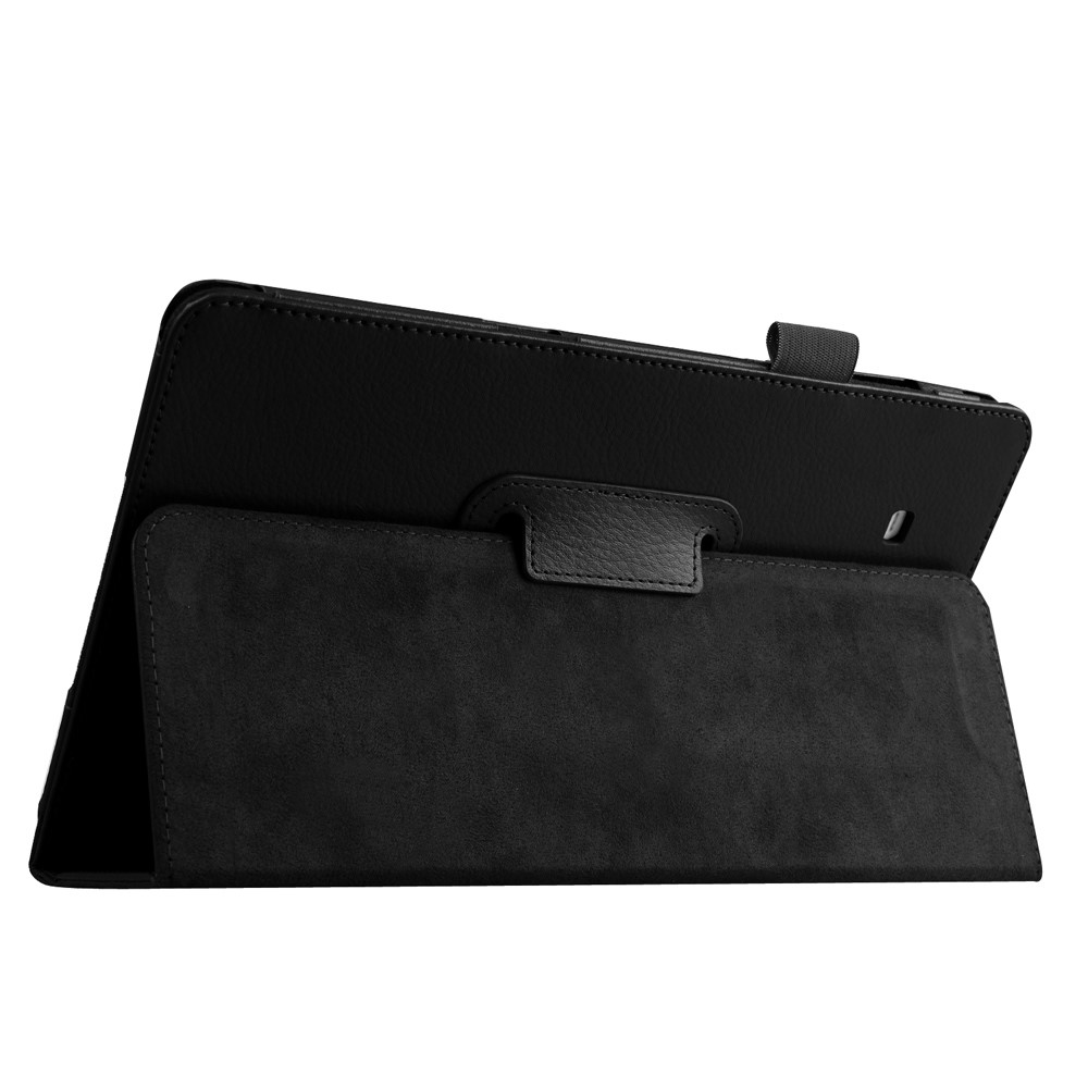 Litchi Skin Leather Stand Case Para Samsung Galaxy Tab E 9.6 T560 - Negro