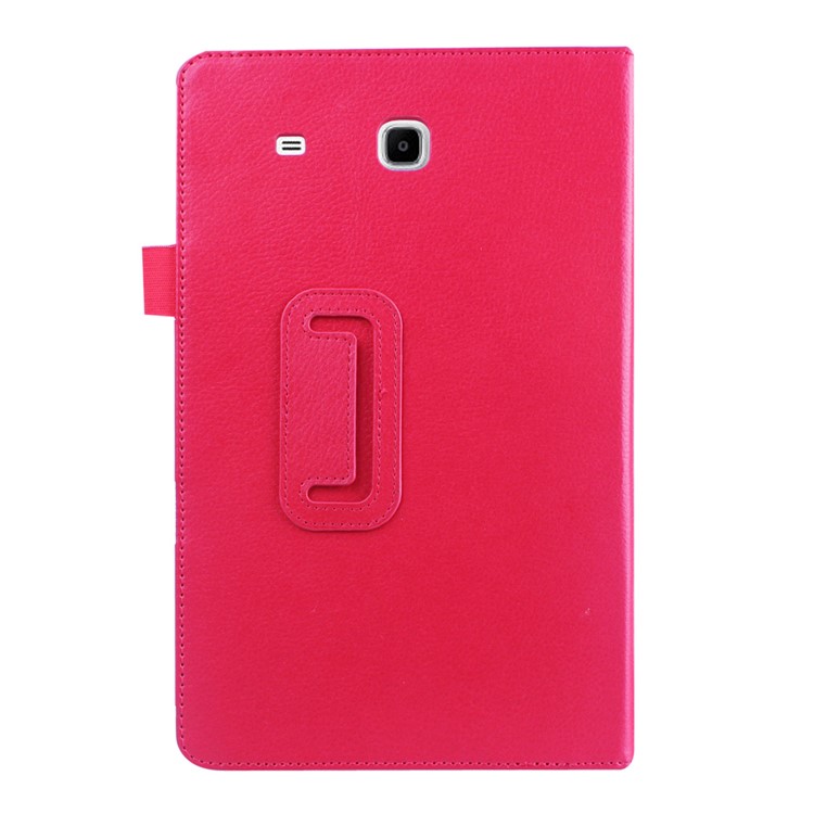 Litchi Skin Leather Case for Samsung Galaxy Tab E 9.6 T560 with Stand - Rose-3