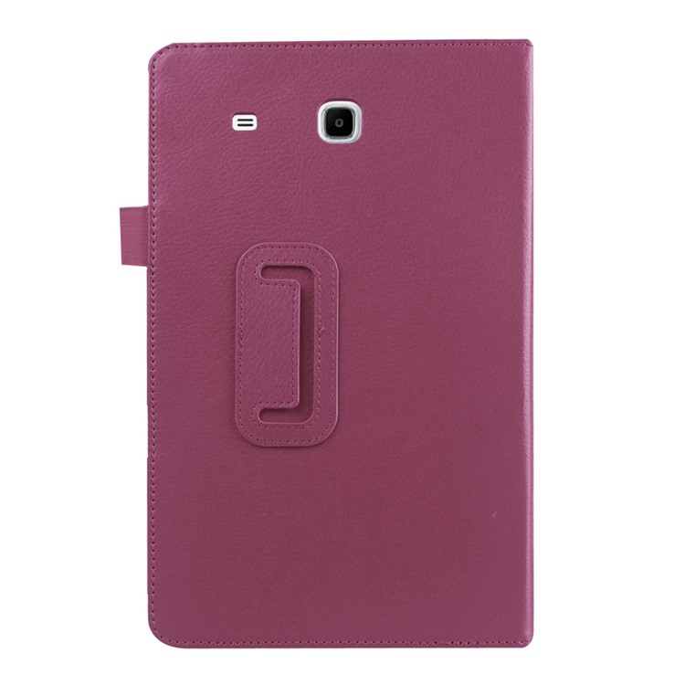 Litchi Skin Leather Stand Cover Case for Samsung Galaxy Tab E 9.6 T560 - Purple-3