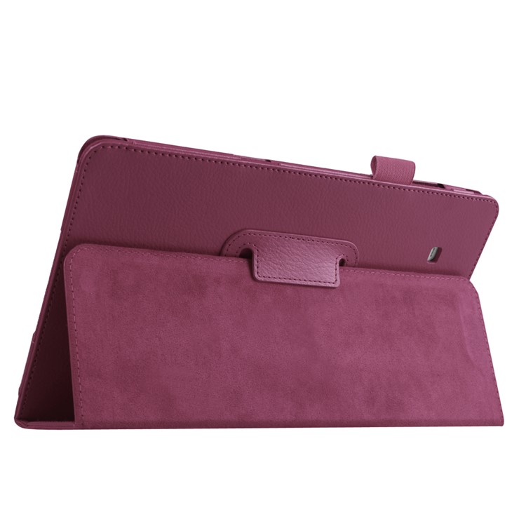 Litchi Skin Leather Stand Cover Case for Samsung Galaxy Tab E 9.6 T560 - Purple-6