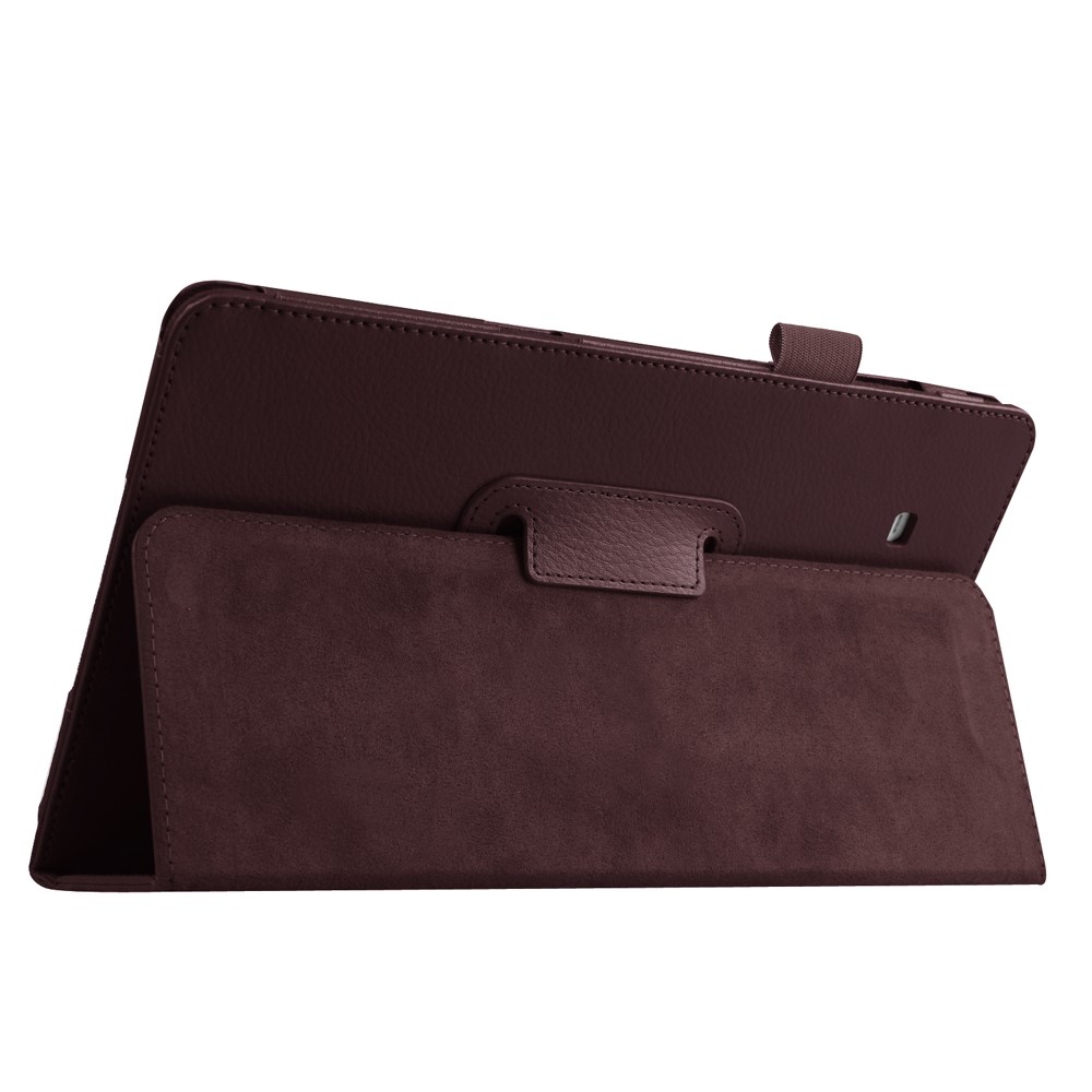 Litchi Skin Leather Protective Case for Samsung Galaxy Tab E 9.6 T560 - Brown-4