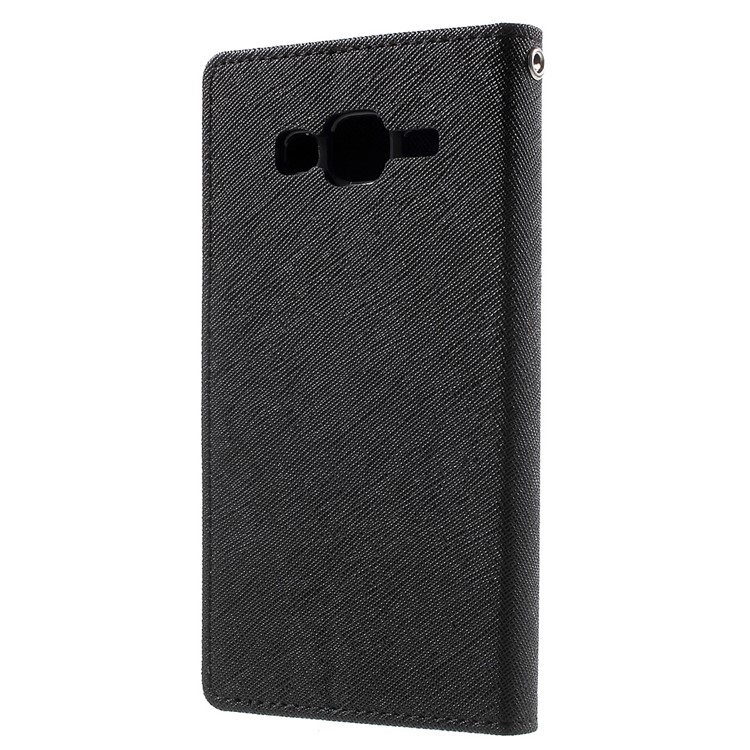 MERCURY Goospery Leather Wallet Case for Samsung Galaxy J5 SM-J500F with Stand - Black-2