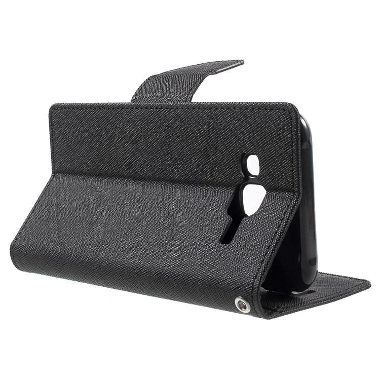 MERCURY Goospery Leather Wallet Case for Samsung Galaxy J5 SM-J500F with Stand - Black-3