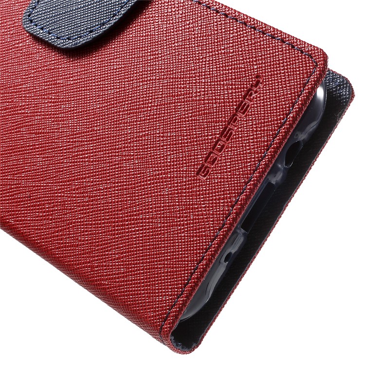 MERCURY Goospery Leather Wallet Cover for Samsung Galaxy J5 SM-J500F with Stand - Red-7