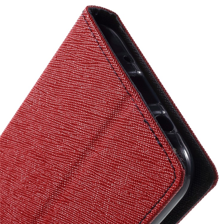 MERCURY Goospery Leather Wallet Cover for Samsung Galaxy J5 SM-J500F with Stand - Red-8