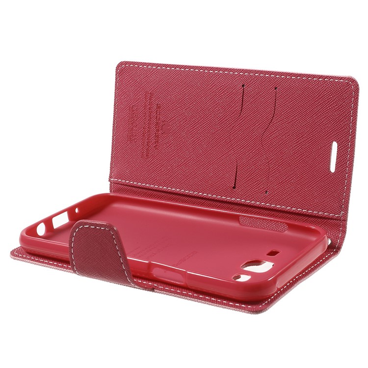 MERCURY Goospery Leather Wallet Shell for Samsung Galaxy J5 SM-J500F with Stand - Pink-5