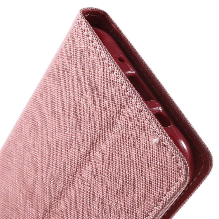 MERCURY Goospery Leather Wallet Shell for Samsung Galaxy J5 SM-J500F with Stand - Pink-9