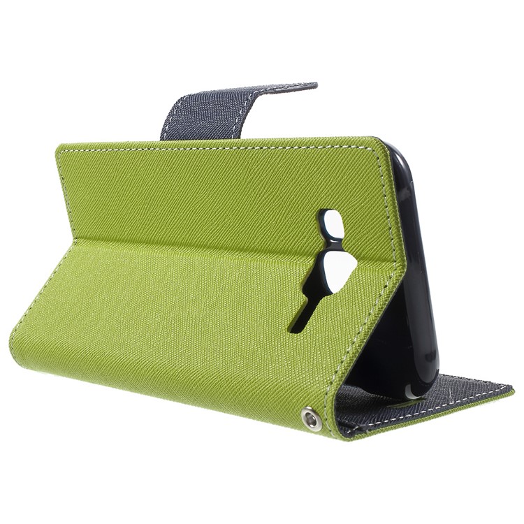 MERCURY Goospery Leather Wallet Cover for Samsung Galaxy J5 SM-J500F with Stand - Green-3