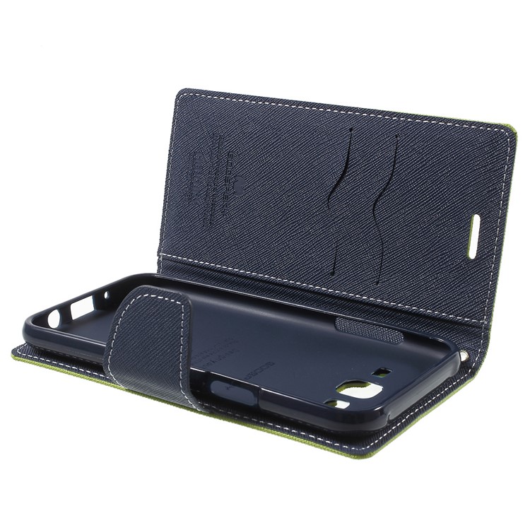 MERCURY Goospery Leather Wallet Cover for Samsung Galaxy J5 SM-J500F with Stand - Green-5