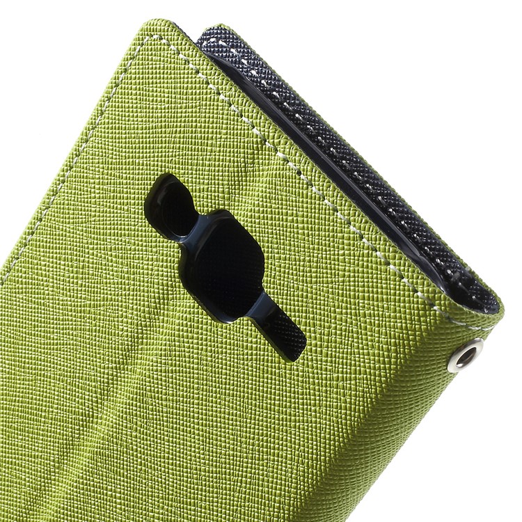 MERCURY Goospery Leather Wallet Cover for Samsung Galaxy J5 SM-J500F with Stand - Green-7