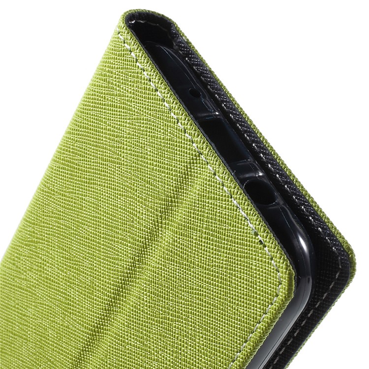 MERCURY Goospery Leather Wallet Cover for Samsung Galaxy J5 SM-J500F with Stand - Green-8