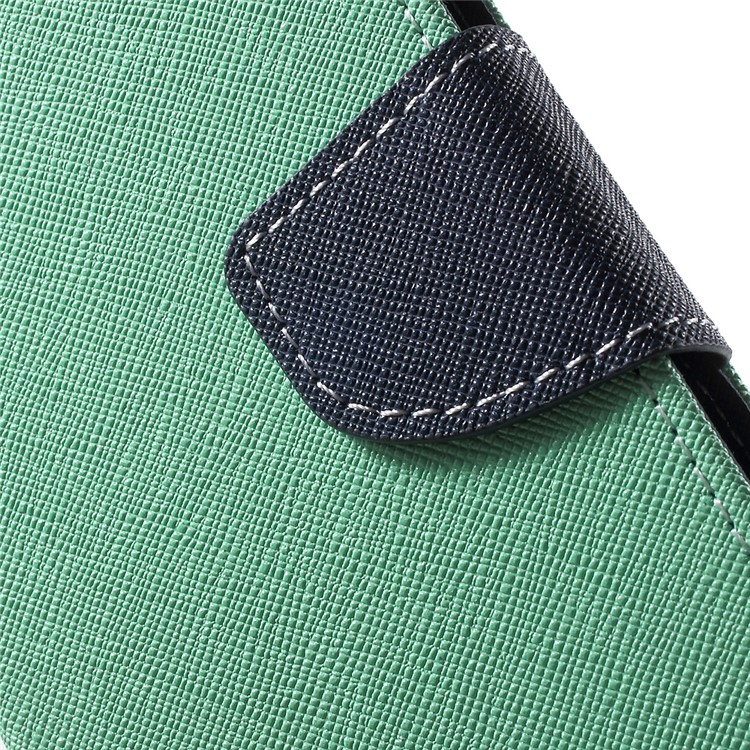 MERCURY Goospery Leather Wallet Cover for Samsung Galaxy J5 SM-J500F with Stand - Cyan-7