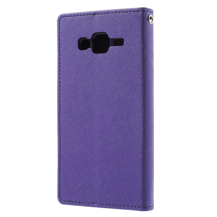MERCURY Goospery Leather Wallet Cover for Samsung Galaxy J5 SM-J500F with Stand - Purple-2