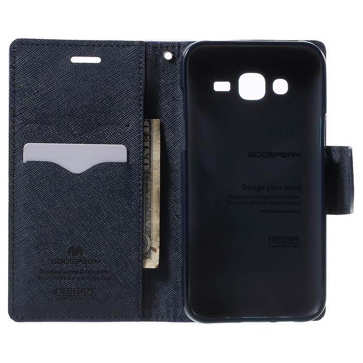 MERCURY Goospery Leather Wallet Cover for Samsung Galaxy J5 SM-J500F with Stand - Purple-4