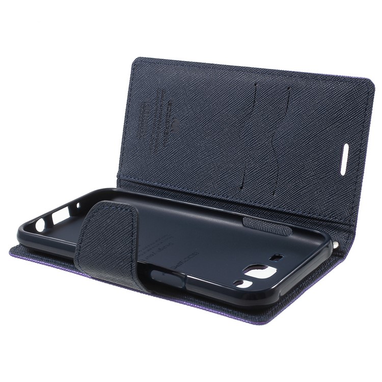 MERCURY Goospery Leather Wallet Cover for Samsung Galaxy J5 SM-J500F with Stand - Purple-5