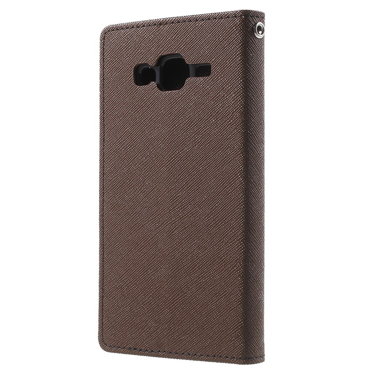 MERCURY Goospery Leather Wallet Cover for Samsung Galaxy J5 SM-J500F with Stand - Brown-2