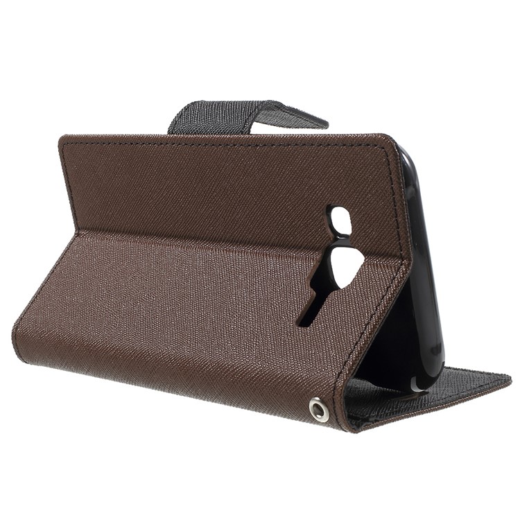 MERCURY Goospery Leather Wallet Cover for Samsung Galaxy J5 SM-J500F with Stand - Brown-3