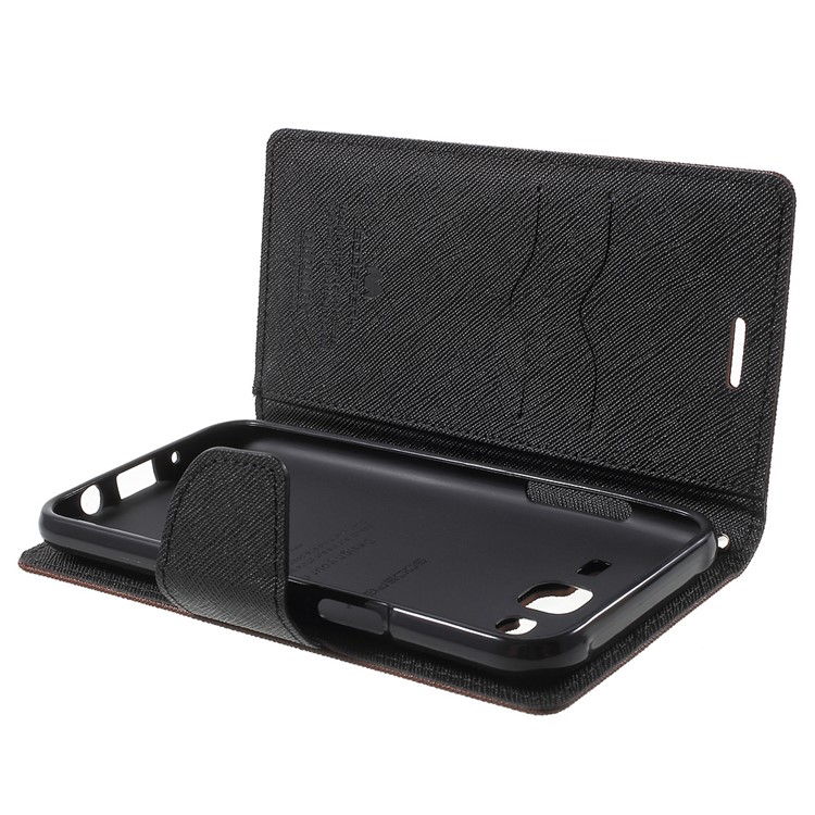 MERCURY Goospery Leather Wallet Cover for Samsung Galaxy J5 SM-J500F with Stand - Brown-5