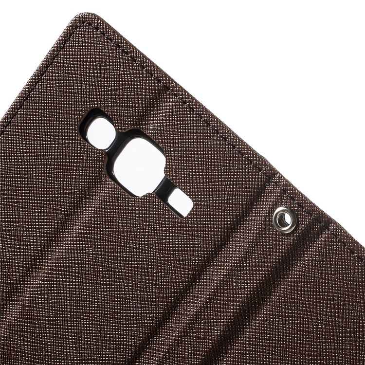MERCURY Goospery Leather Wallet Cover for Samsung Galaxy J5 SM-J500F with Stand - Brown-6