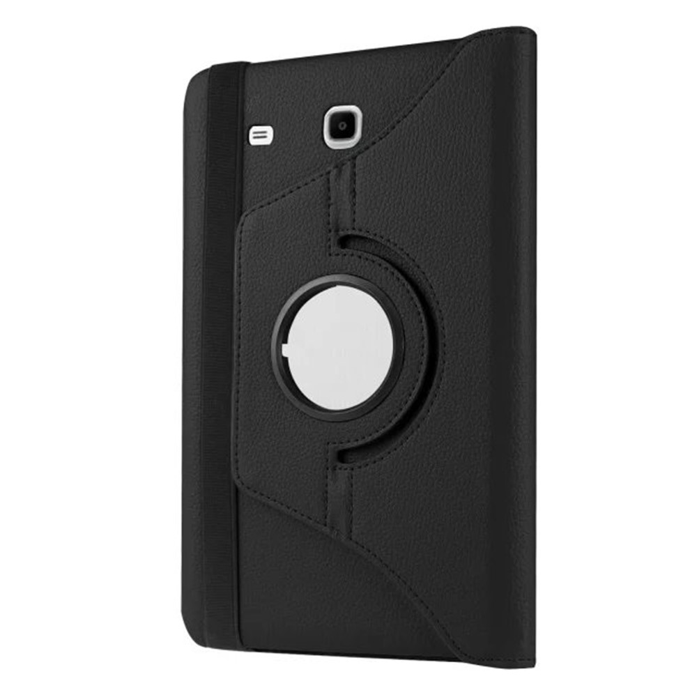 Litchi Texture Rotary Stand Leather Case for Samsung Galaxy Tab E 9.6 T560 / T561 - Black-7