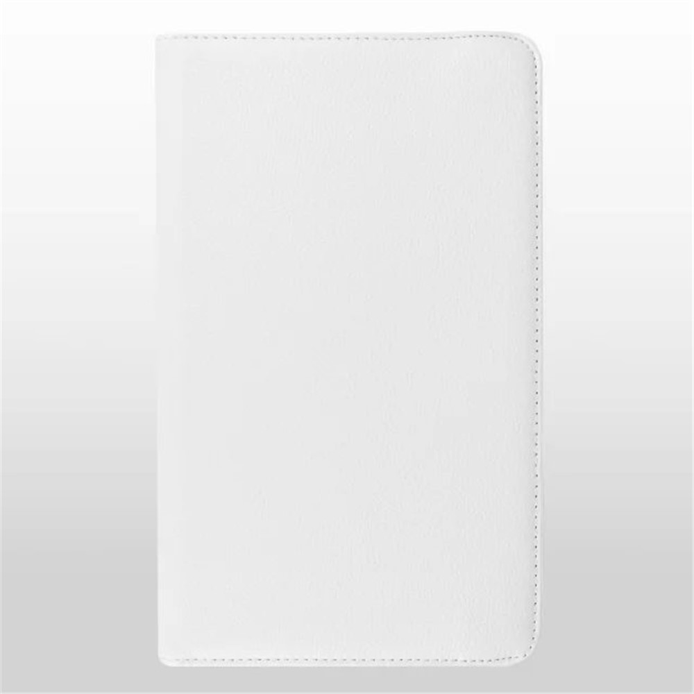 Litchi Texture Rotary Stand Leather Cover for Samsung Galaxy Tab E 9.6 T560 / T561 - White-1