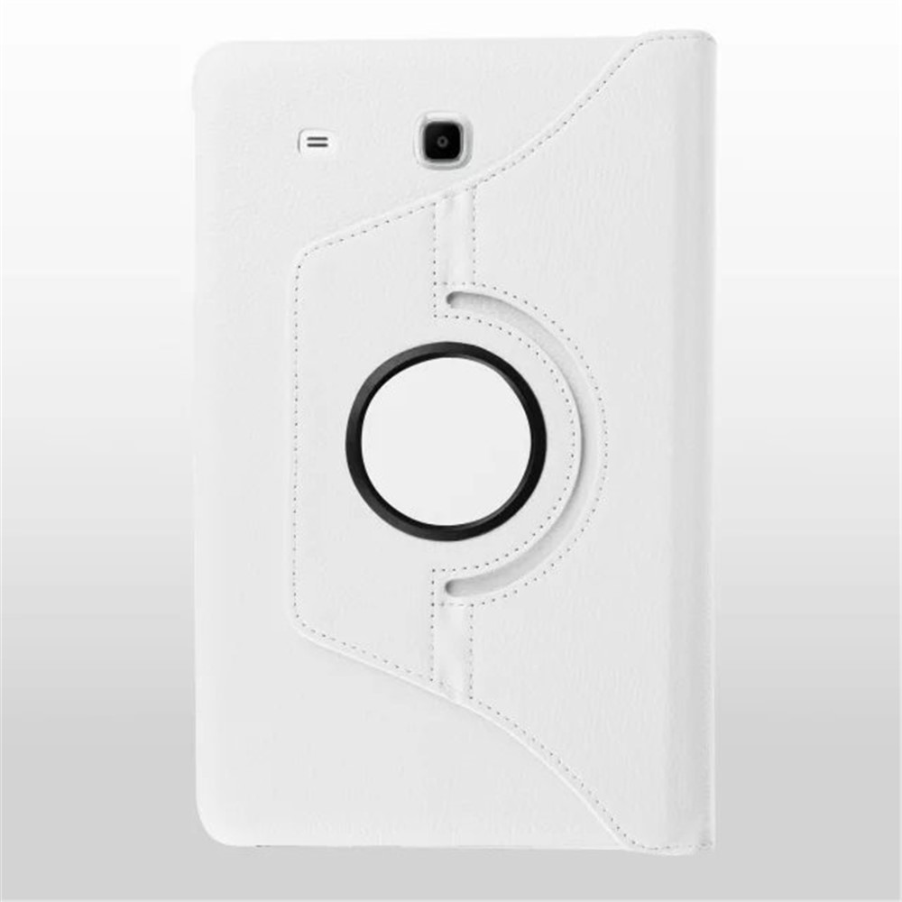 Litchi Texture Rotary Stand Leather Cover for Samsung Galaxy Tab E 9.6 T560 / T561 - White-2