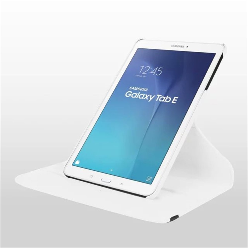 Litchi Texture Rotary Stand Leather Cover for Samsung Galaxy Tab E 9.6 T560 / T561 - White-3