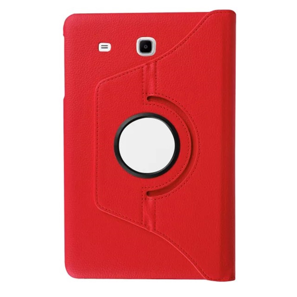 Litchi Grain Rotary Stand Leather Cover for Samsung Galaxy Tab E 9.6 T560 / T561 - Red-2