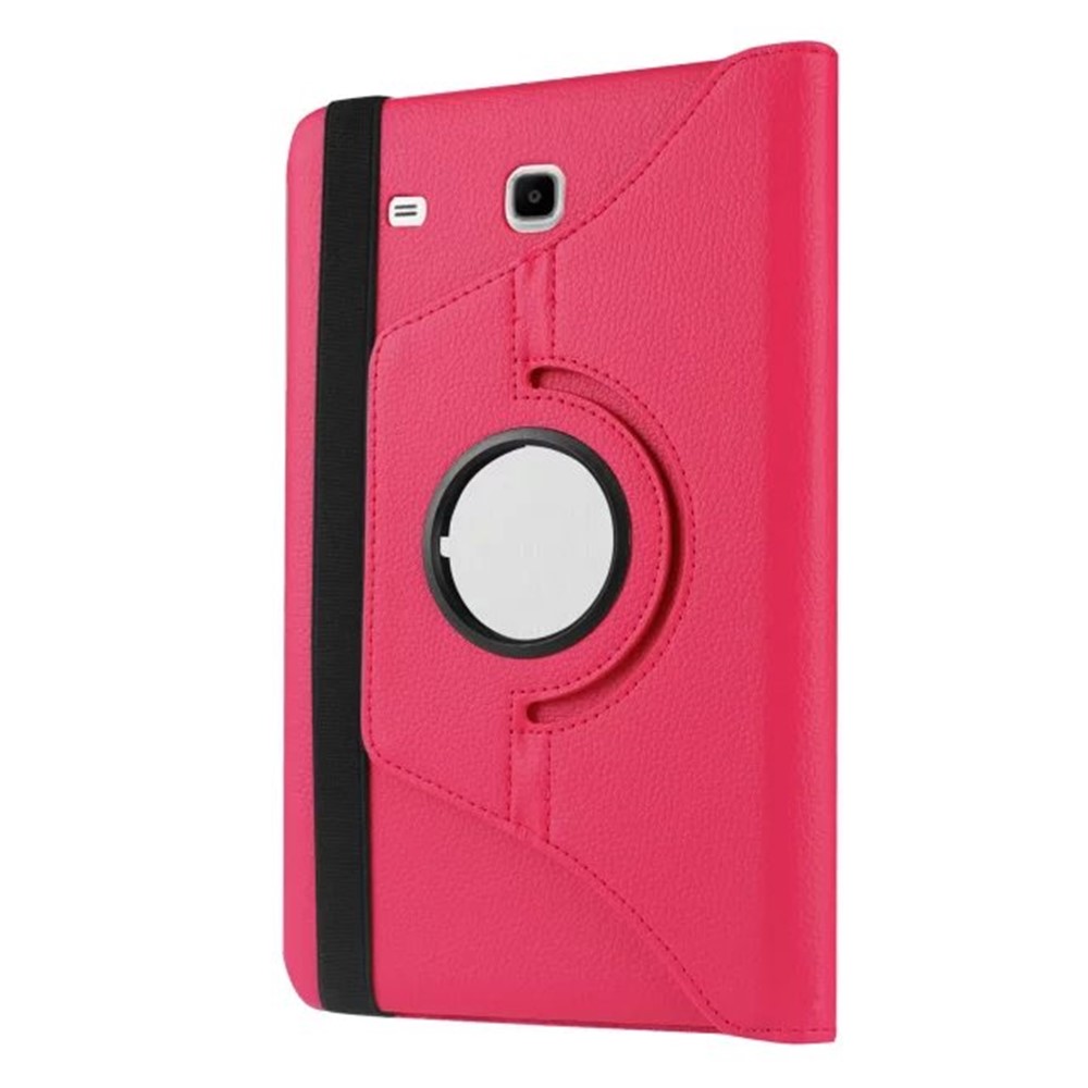 Litchi Texture Rotary Stand Leather Cover for Samsung Galaxy Tab E 9.6 T560 / T561 - Rose-7