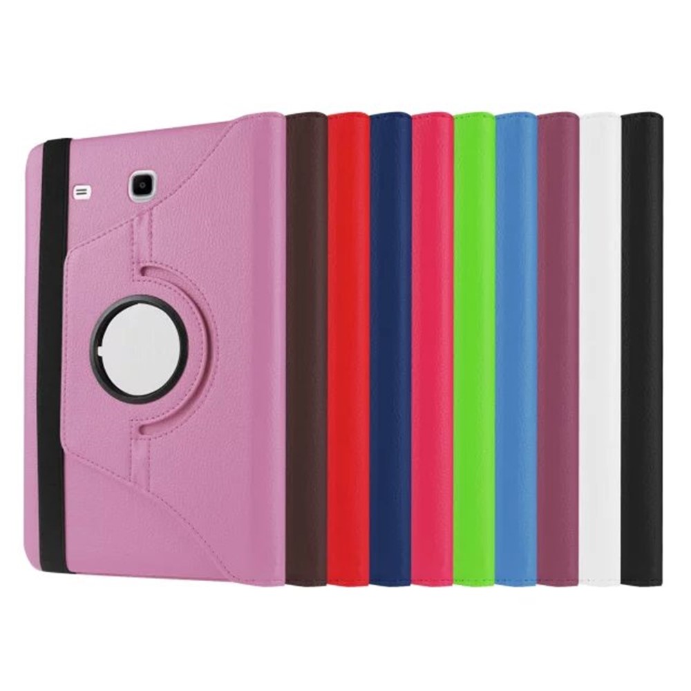Rotary Stand Leather Cover for Samsung Galaxy Tab E 9.6 T560 / T561 - Green-10