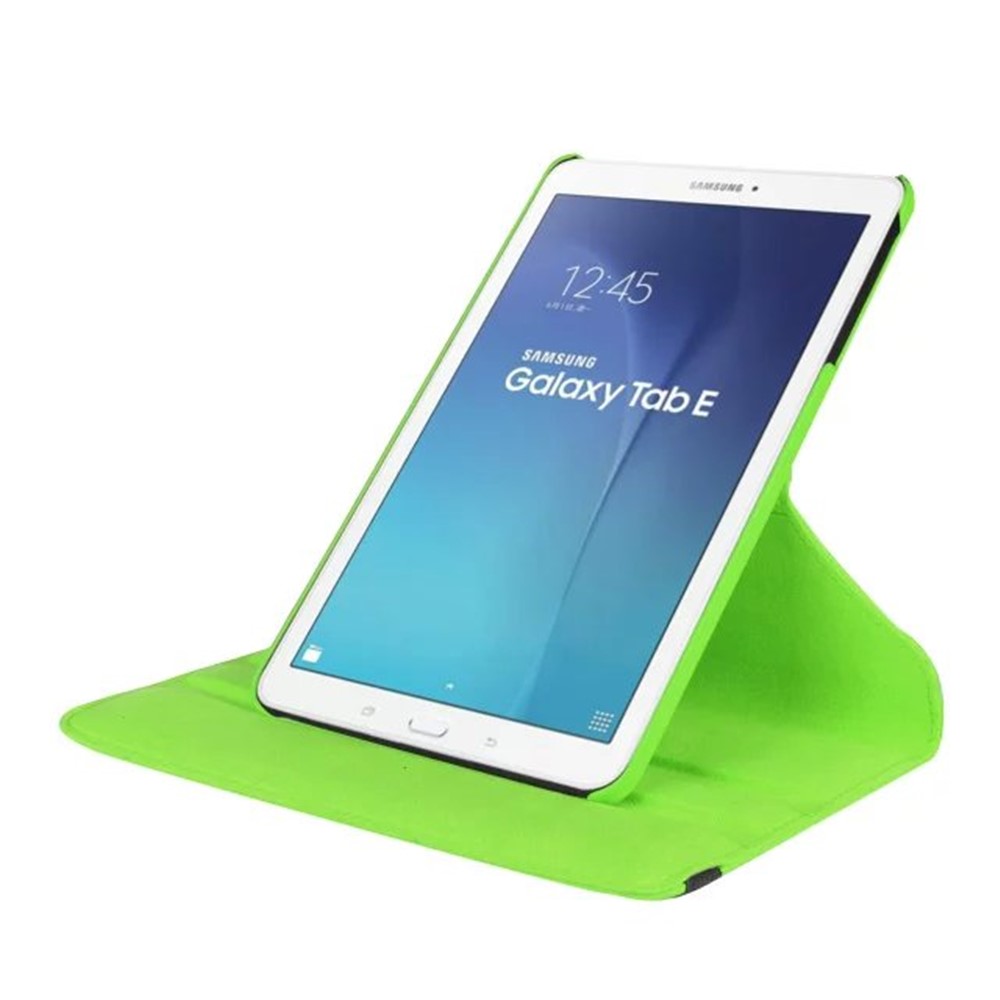 Rotary Stand Leather Cover for Samsung Galaxy Tab E 9.6 T560 / T561 - Green-3