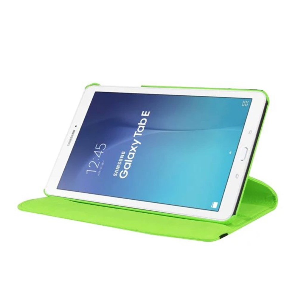 Rotary Stand Leather Cover for Samsung Galaxy Tab E 9.6 T560 / T561 - Green-4