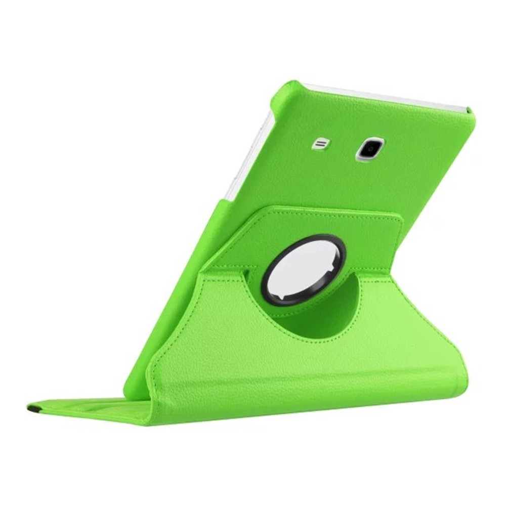 Rotary Stand Leather Cover for Samsung Galaxy Tab E 9.6 T560 / T561 - Green-6