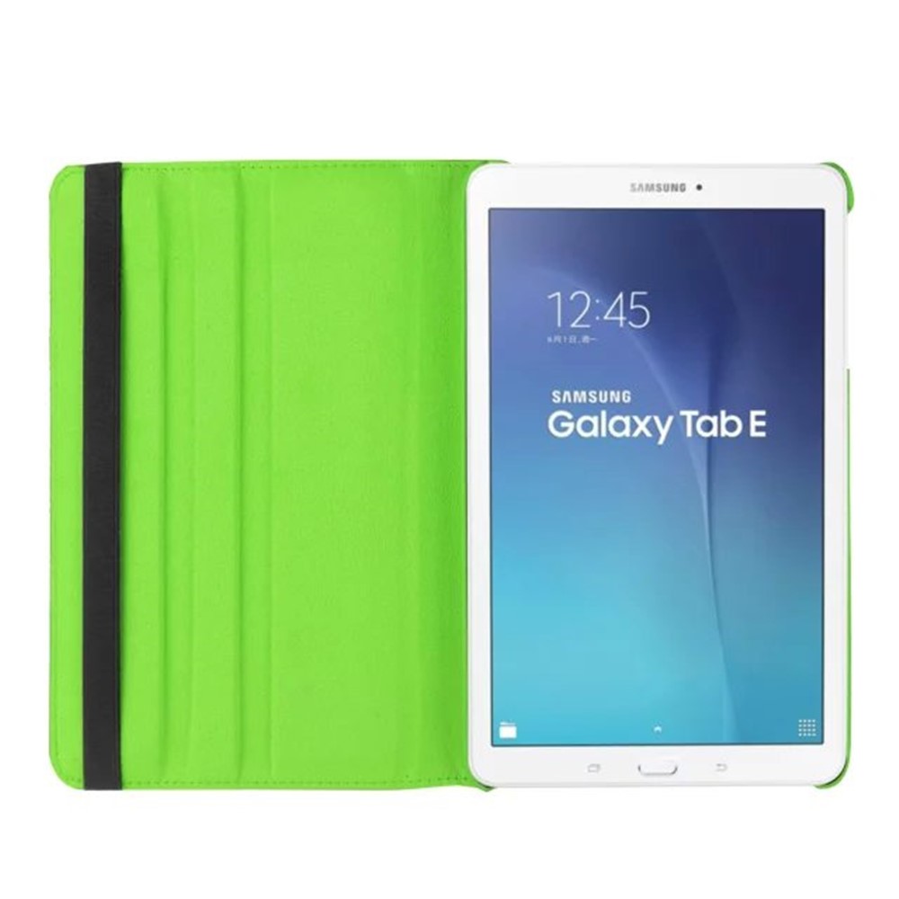 Rotary Stand Leather Cover for Samsung Galaxy Tab E 9.6 T560 / T561 - Green-8